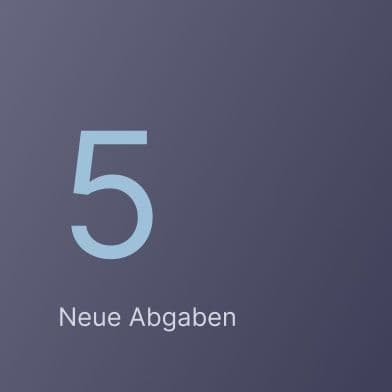 Zahl 5 mit der Beschriftung “Neue Abgaben” auf dunkelblauem Hintergrund