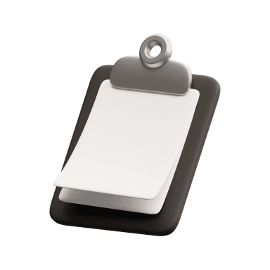 Illustration eines Schreibblocks mit Klemme